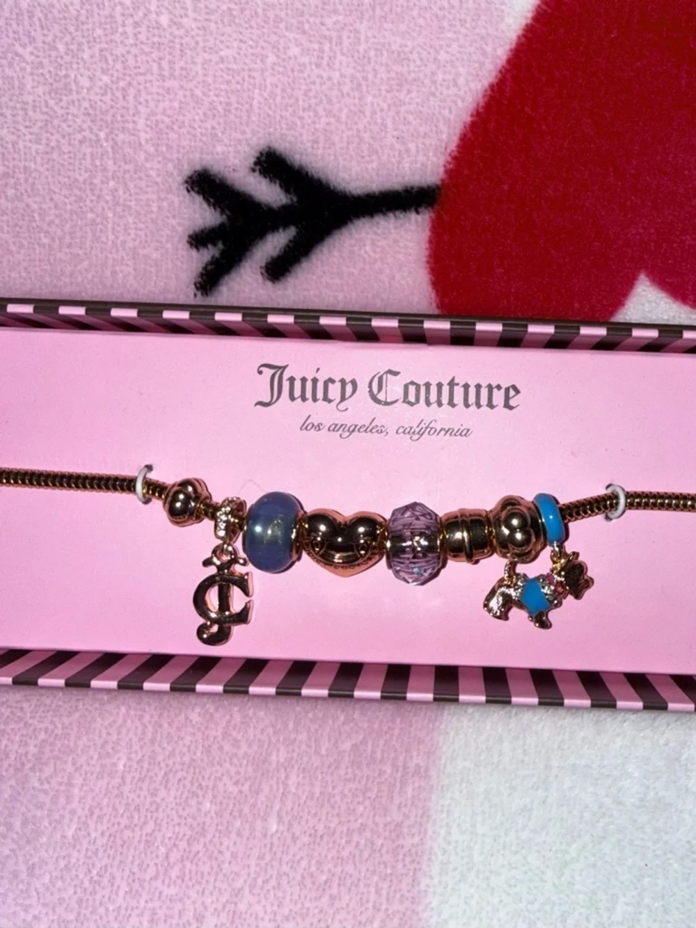 NWT Juicy Couture Heritage Collection Scottie Gold Charm Bracelet